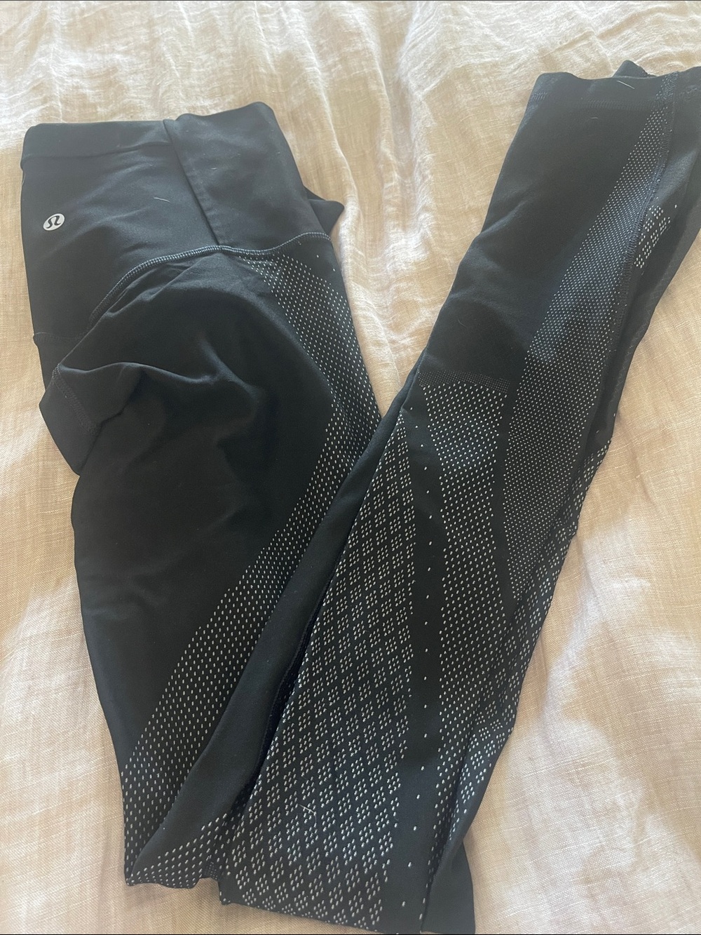 lululemon athletica Black Reflective Pattern Leggings